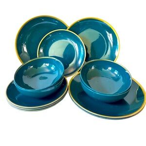 Melamine Plates & Bowls, set of 12 in each box.